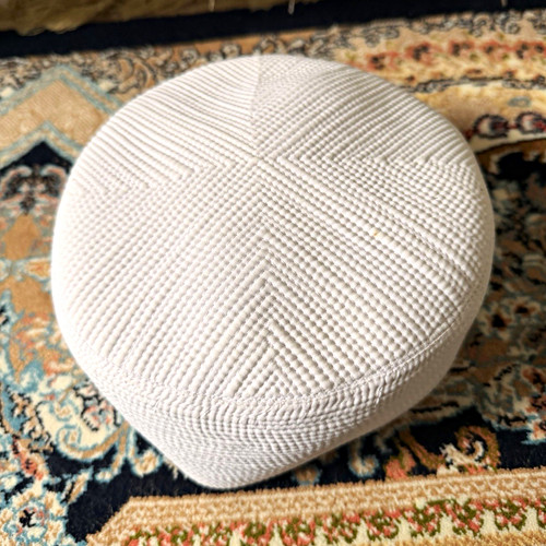 Men white flat cap - flat, one