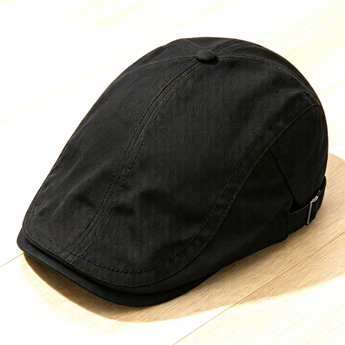 Men black cotton canvas flat - canvas,