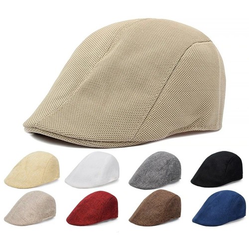 Tweed check flat cap vintage - tweed,