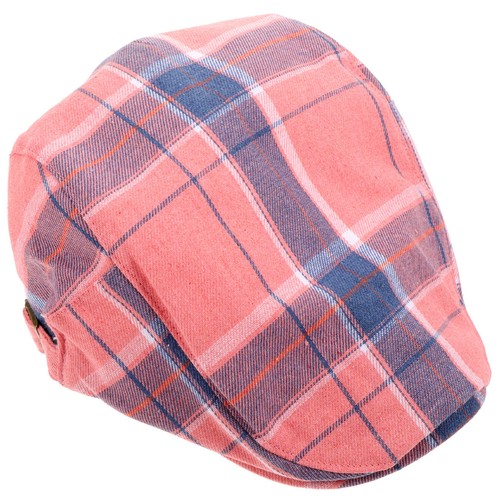 Cotton blend pink newsboy - pink, cap