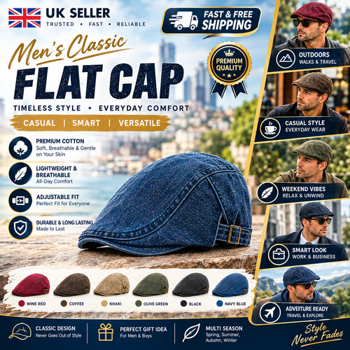 Men vintage flat cap - vintage,