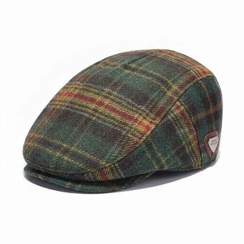 Olive brown check one - one, sized
