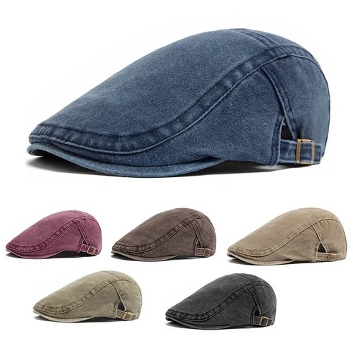Men flat cap washed - flat,