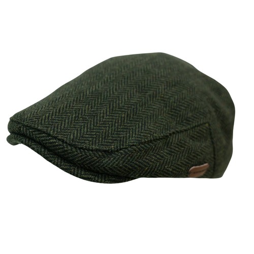 Flat hat newsboy - , herringbone