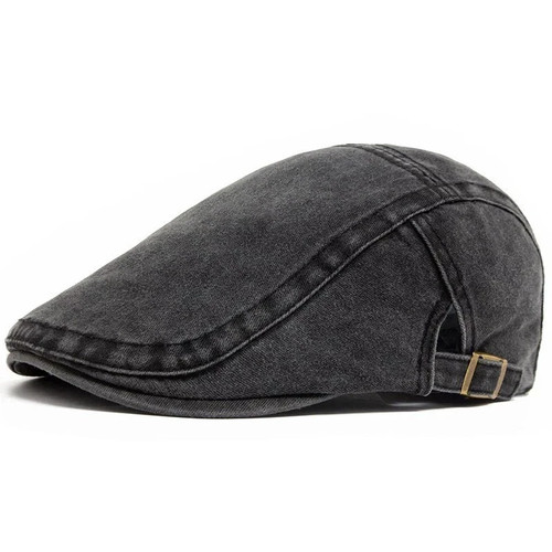 Men flat cap washed newsboy - cap,