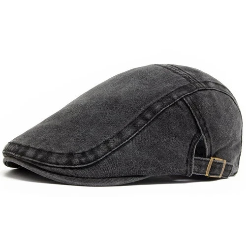 Men flat cap washed newsboy - cap,