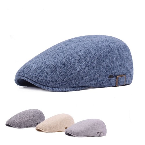 Unisex cotton linen - linen, beret
