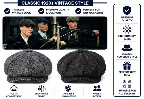 Adjustable peaky blinders hat - adjustable,