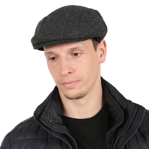 Flat cap made from wool - , blend