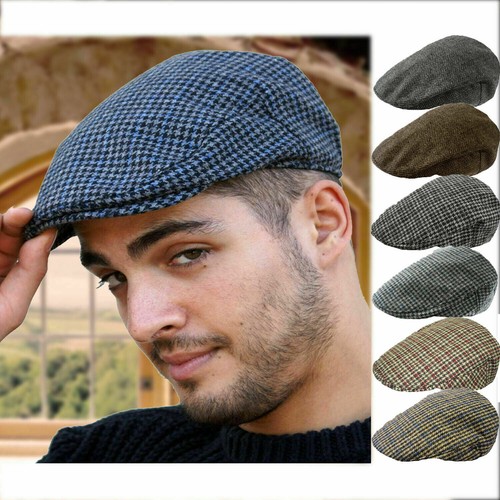 Tweed check flat cap - tweed,