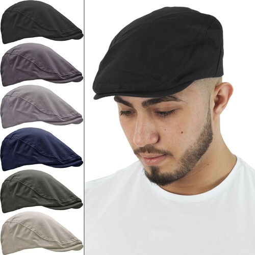 Brushed cotton flat cap - brushed,