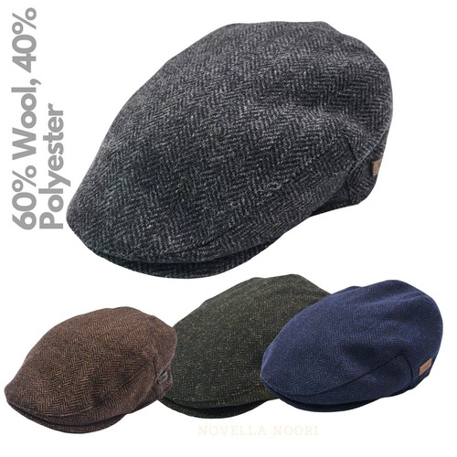 Wool flat cap men country - flat, men's