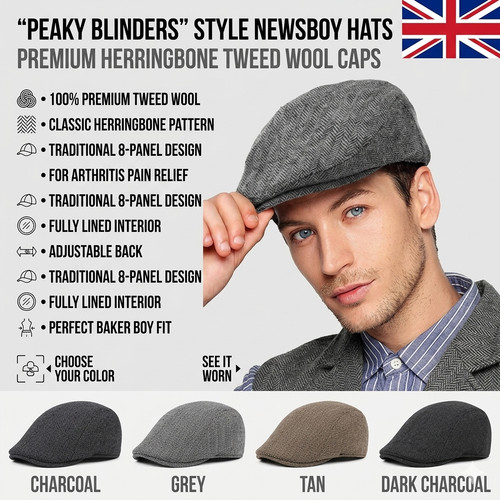 Peaky blinders hat newsboy - blinders,