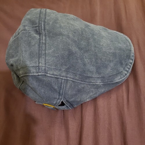 Men flat cap washed newsboy - flat,