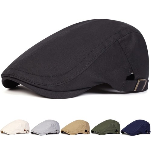 Men flat cap washed newsboy - cap,