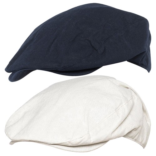 Mens linen flat cap with - mens,