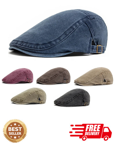 Men flat cap washed - men,