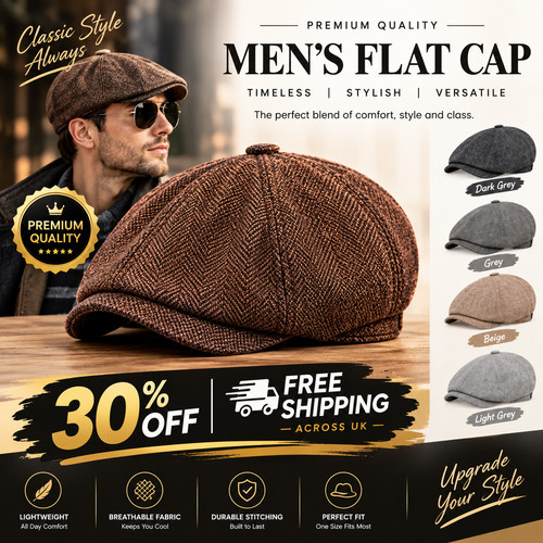 Adjustable peaky blinders hat - adjustable,