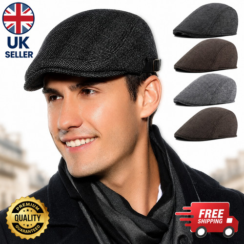 Men wool herringbone flat - herringbone,