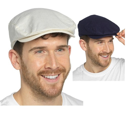 Mens linen flat cap - mens,