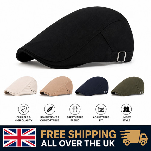 Men flat cap washed - flat, newsboy