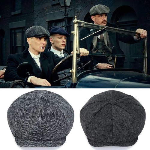 Flat cap with peak shelby - with, 'shelby'