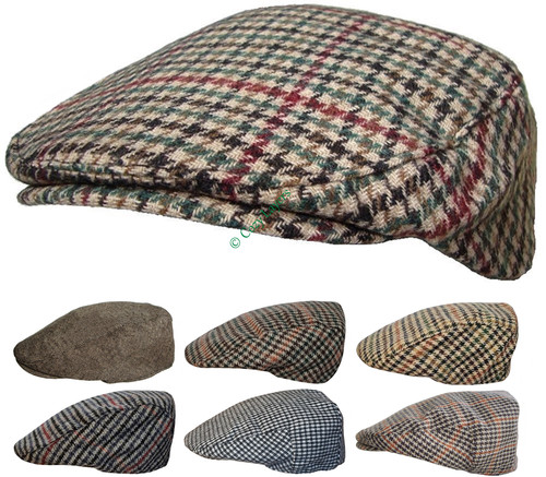 Tweed check flat - flat, cap