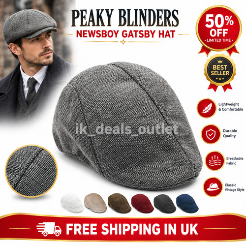 Peaky blinders hat newsboy - hat,