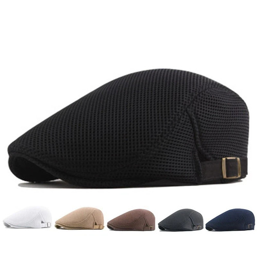 Men flat cap - cap, washed